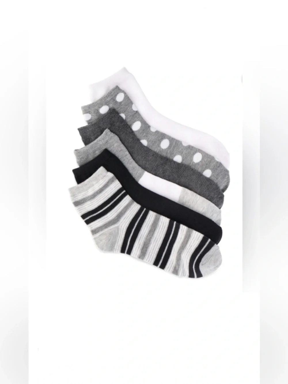 Joyspun Assorted Med Gray Heather Essentials Ankle Dress Socks 6 Pc